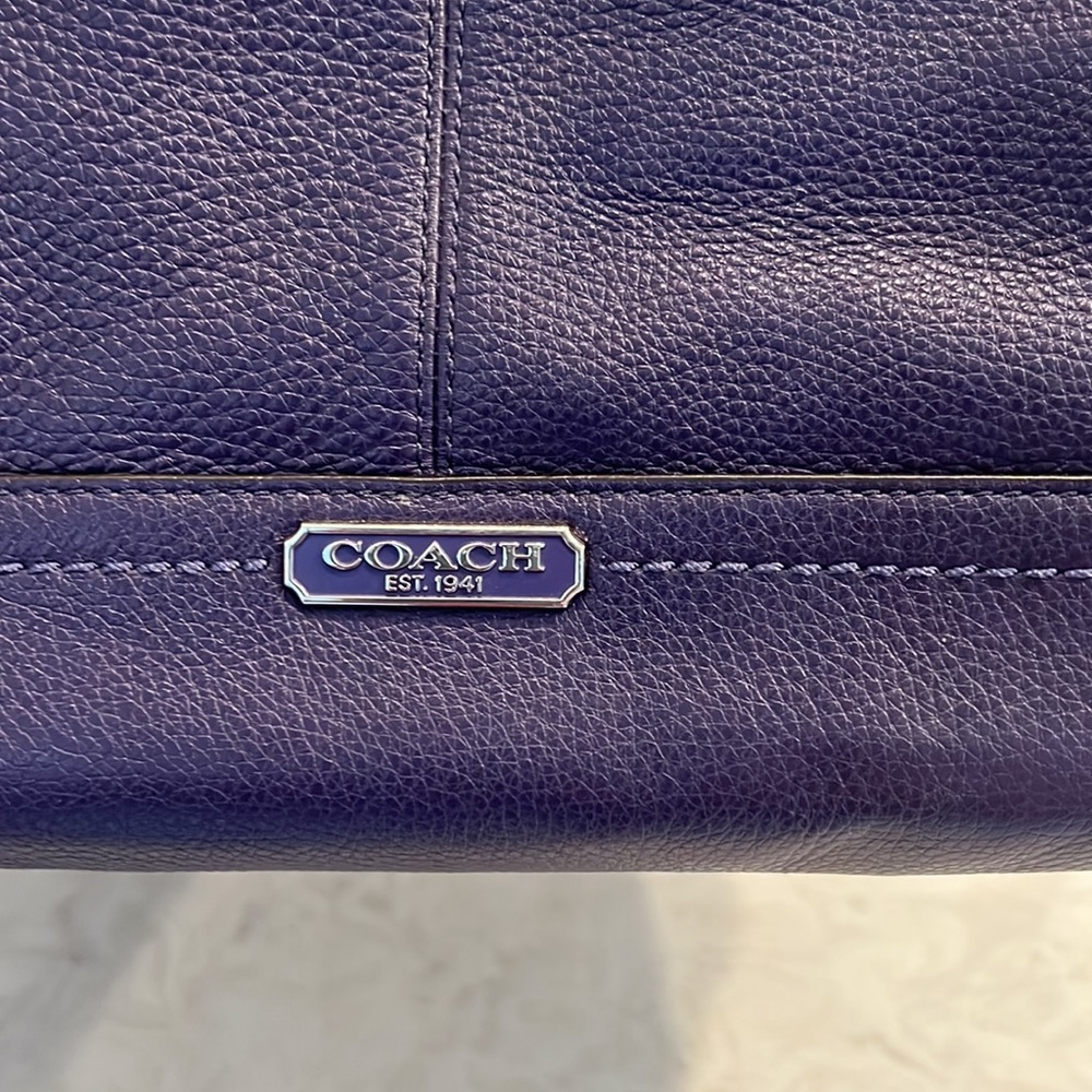 Coach Purple/blue tote - Picture 2 of 12